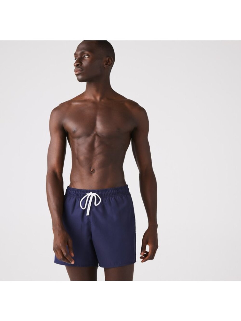 Lacoste Mens Swimwear Beach Short Trunks Navy Blue Size S MSRP $70